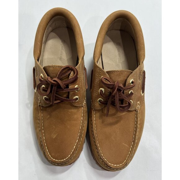 Timberland x Aime Leon Dore 3-Eye Lug Boat Shoes in Wheat - Picture 3 of 9
